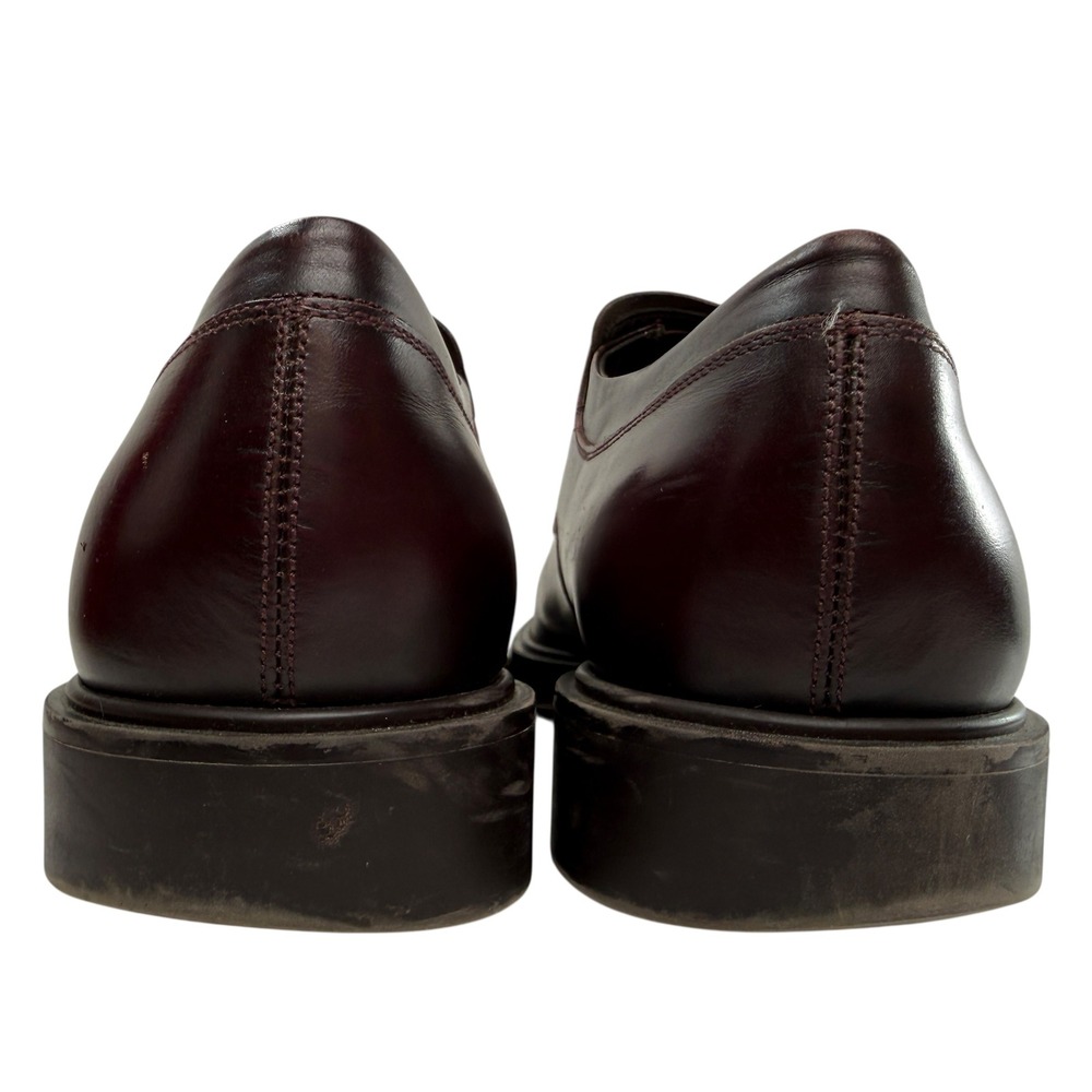Salvatore Ferragamo Burgundy Leather Oxford Dress Shoes Men Size 8 2E WIDE Italy - Picture 12 of 14